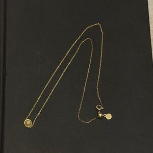 Gorjana Olivia Charm Adjustable Goldtone Necklace 17”